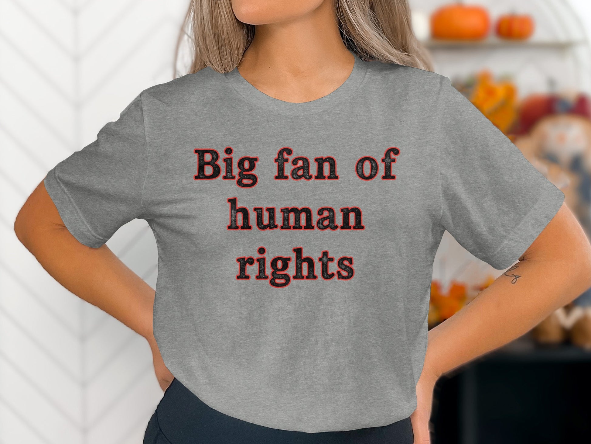 Big fan of human rights statement shirt product