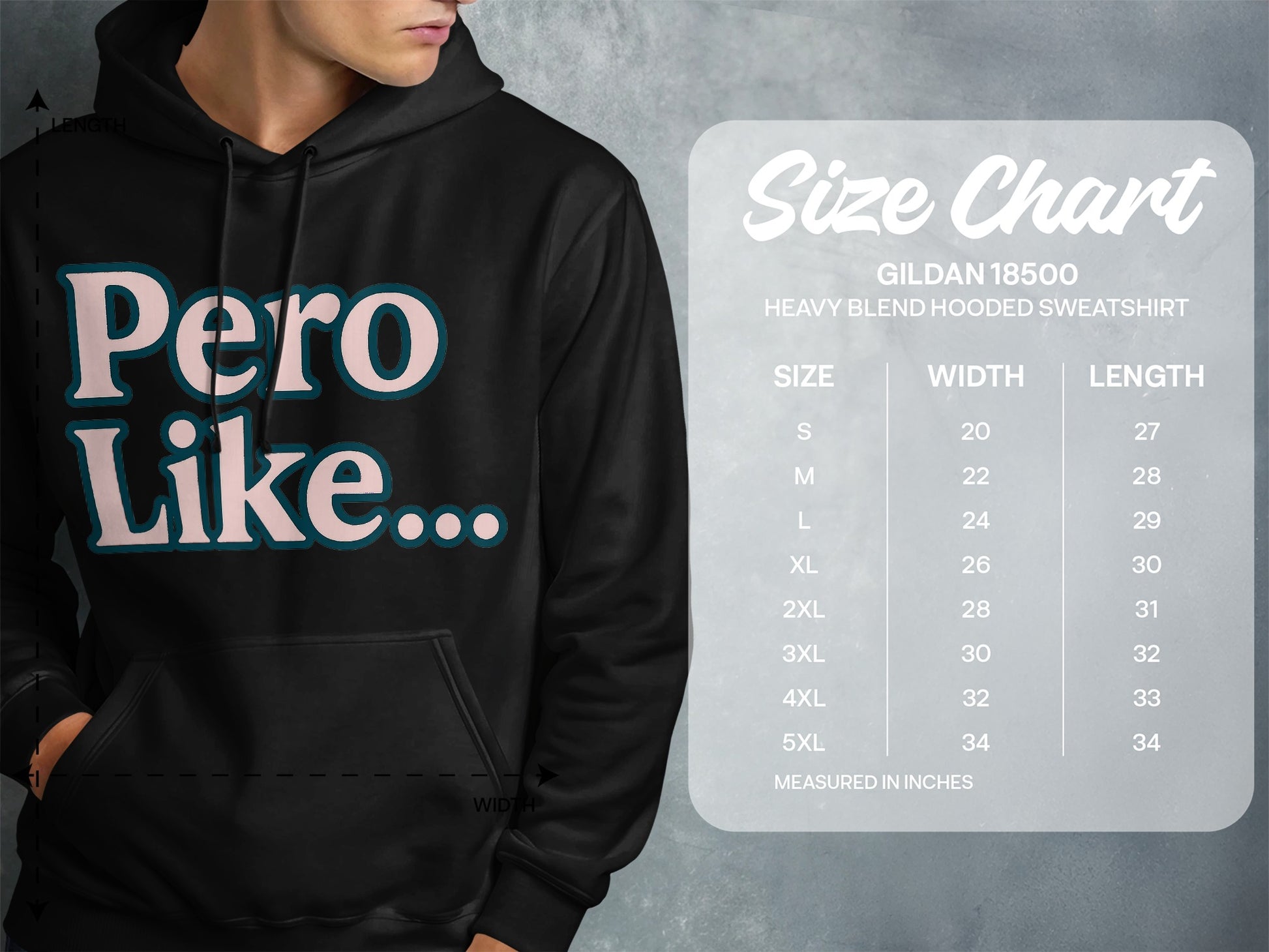 Pero Like Gildan 18500 Heavy Blend Hooded Sweatshirt product type