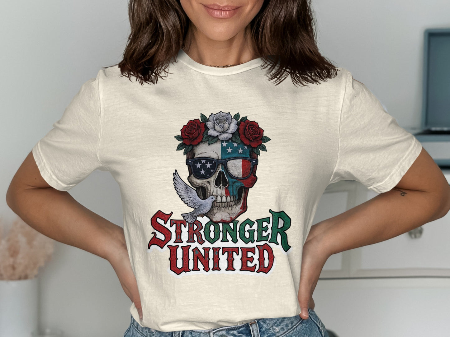 Stronger United Skull Graphic T-Shirt product type