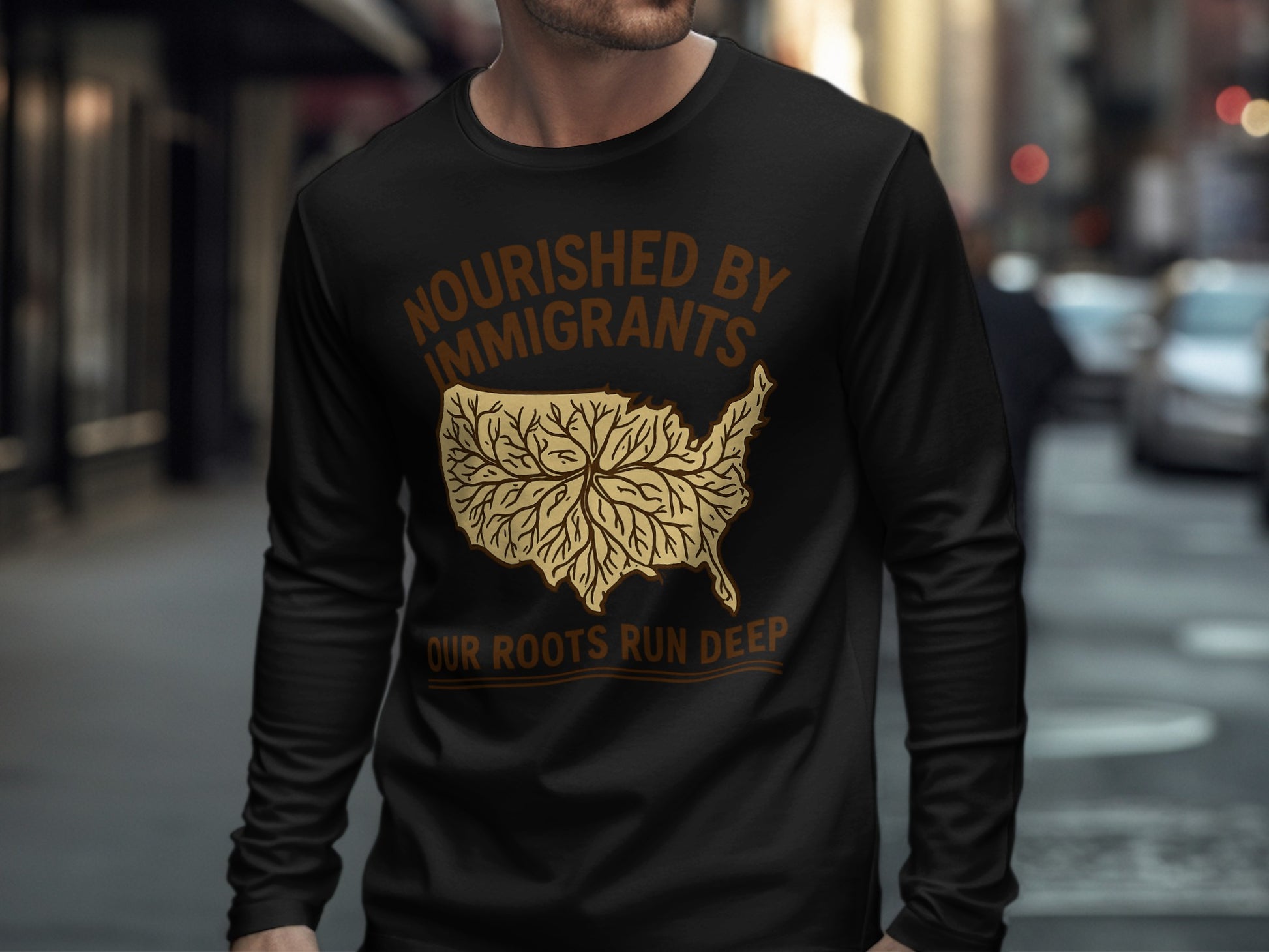 Nourished by Immigrants Our Roots Run Deep shirt