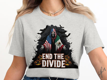 End The Divide Halloween Skull Graphic Tee product