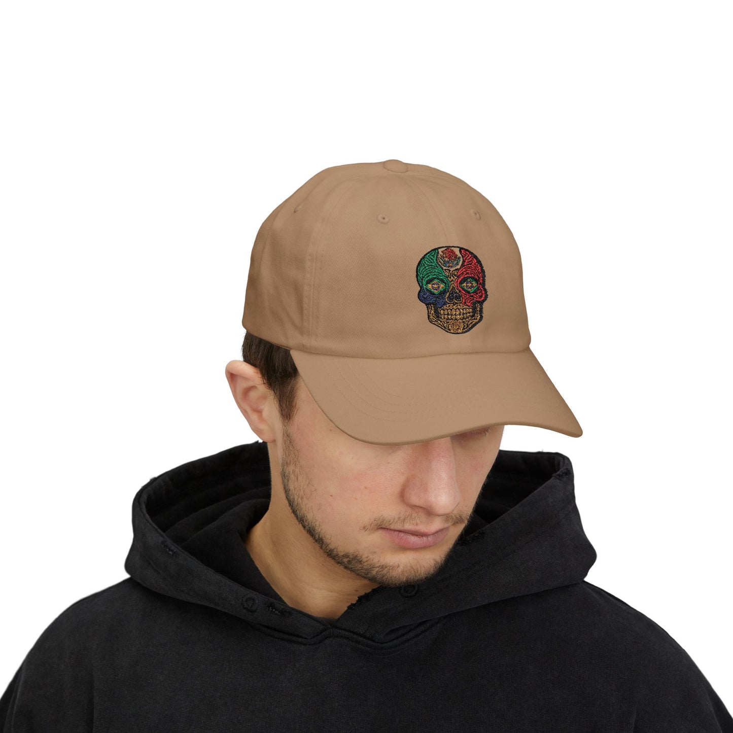 Colorful Skull Dad Cap, Casual Hat, Unique Headwear, Gift for Him, Summer Accessory, Festival Look