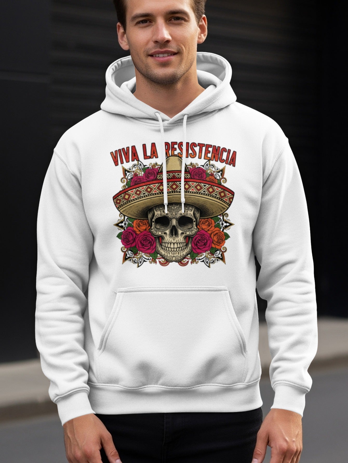 Viva La Resistencia Skull Design Hoodie