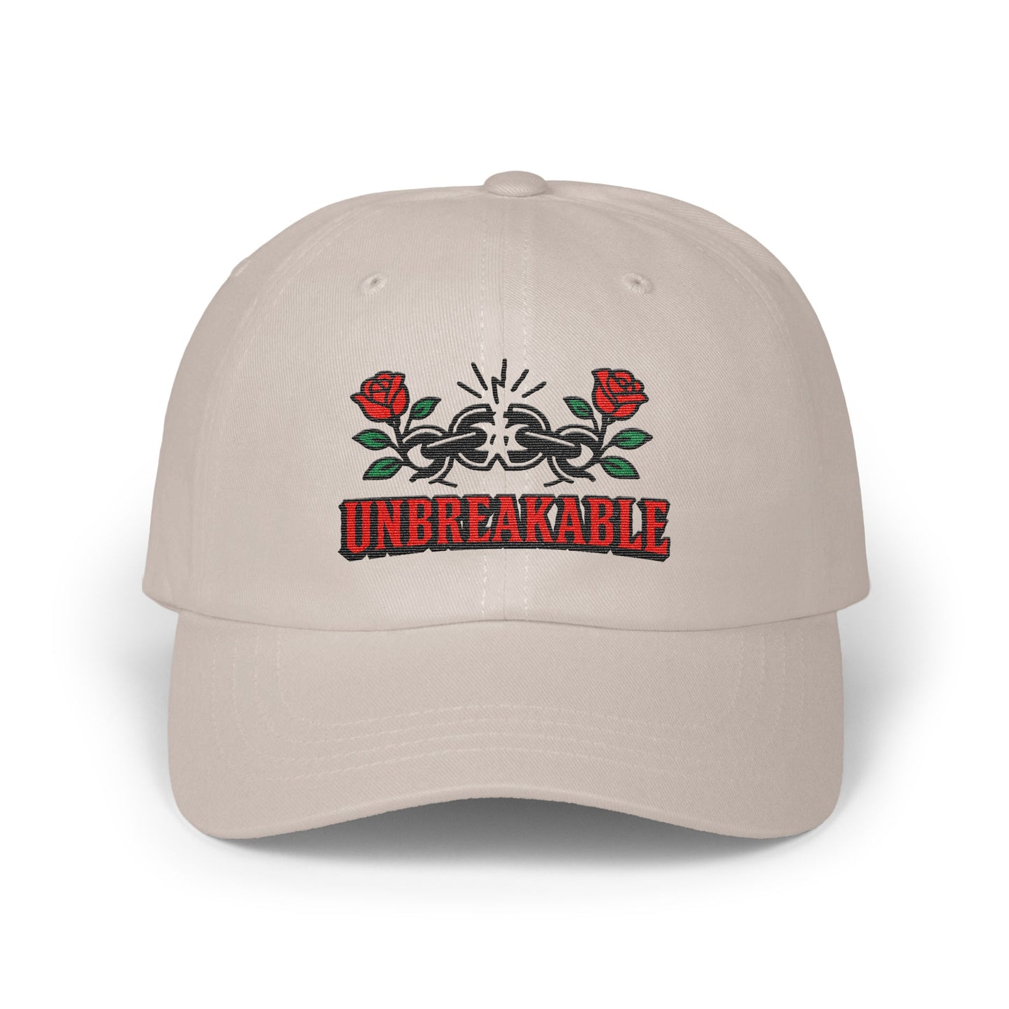 Unbreakable Embroidered Cap with Rose Design product type