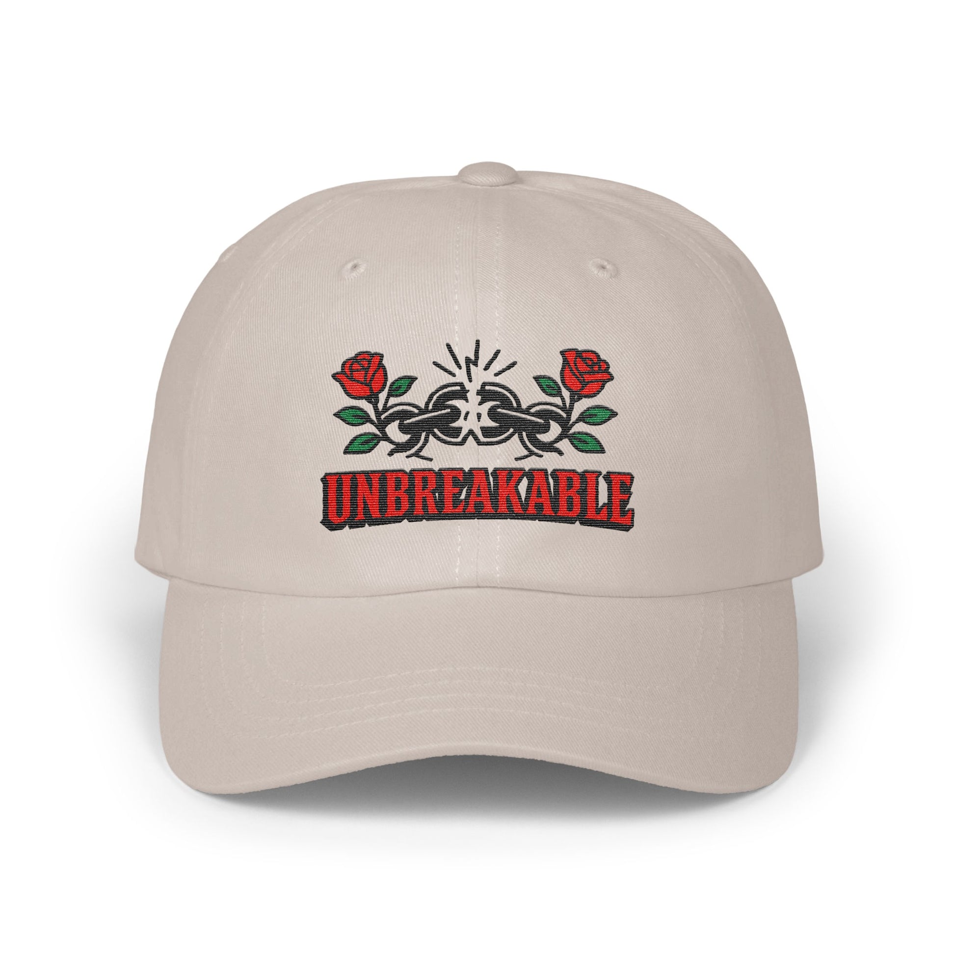 Unbreakable Embroidered Cap with Rose Design product type