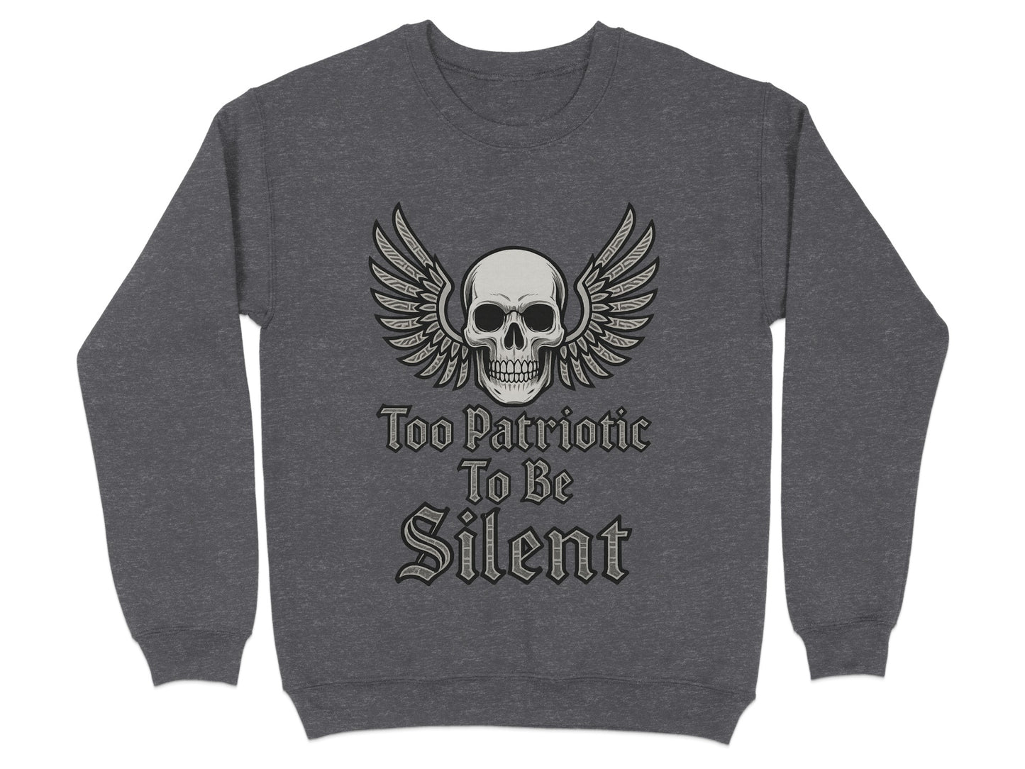 Too Patriotic To Be Silent Skull Graphic Clothing