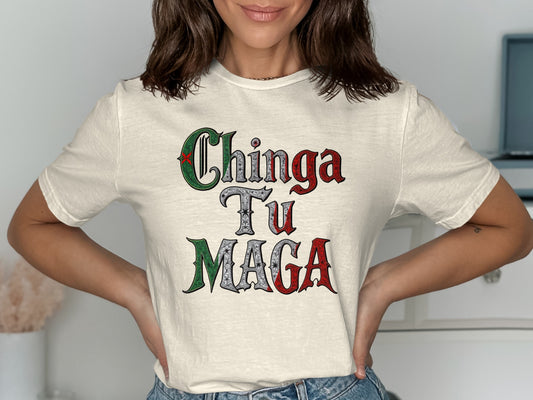 Chinga Tu Maga Graphic Statement Tee Shirt product type