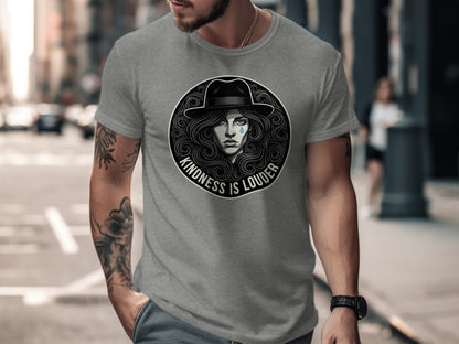 Kindness Is Louder Graphic Design Tee Shirt