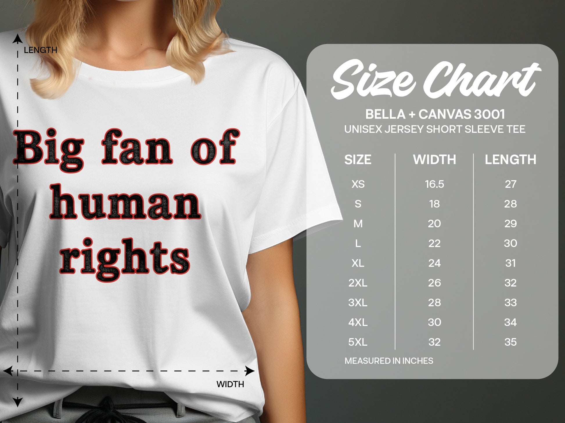 Big fan of human rights unisex t-shirt