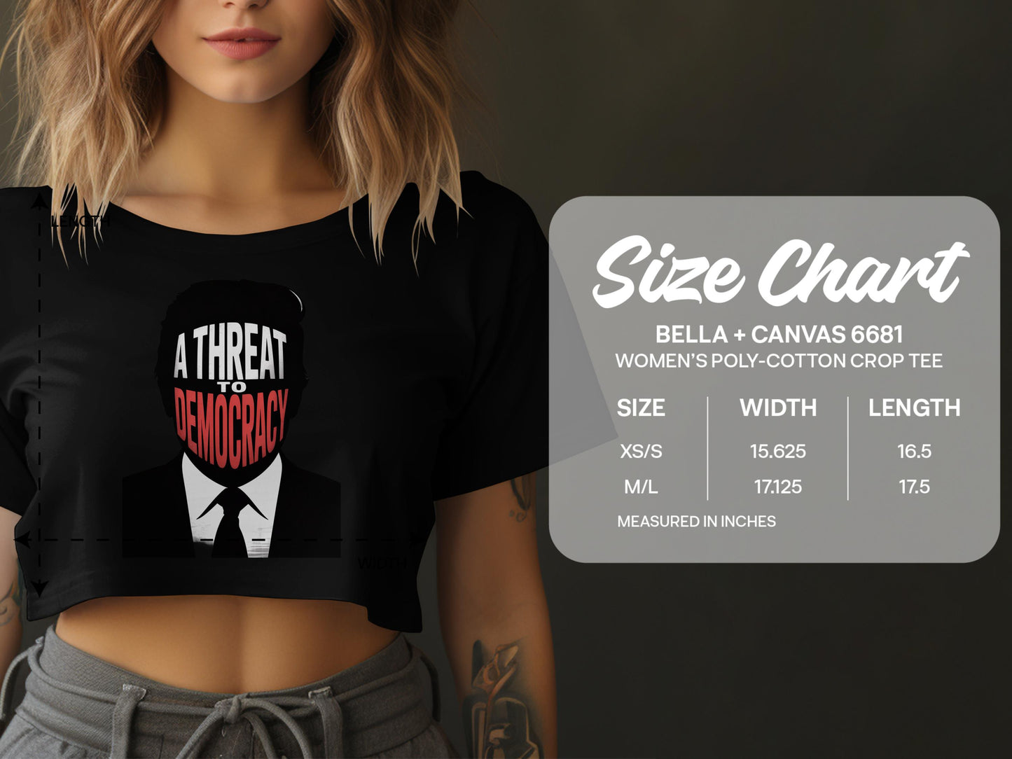 A Threat To Democracy Graphic Crop Top product