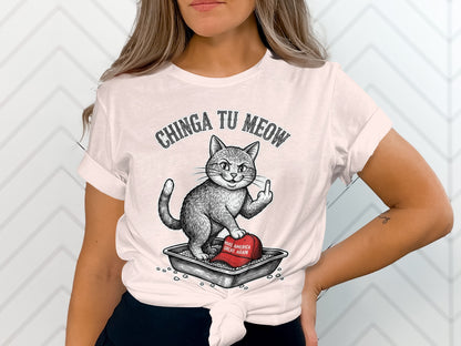 Chinga Tu Meow Cat Middle Finger Litter Box Red Hat product type
