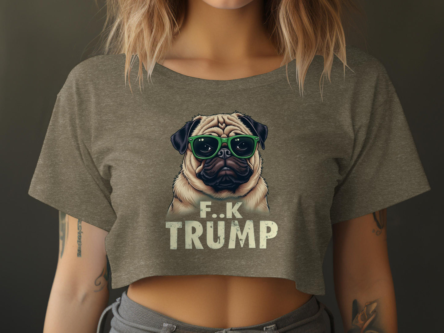 Pug With Sunglasses F K Trump Design Short Sleeve product type