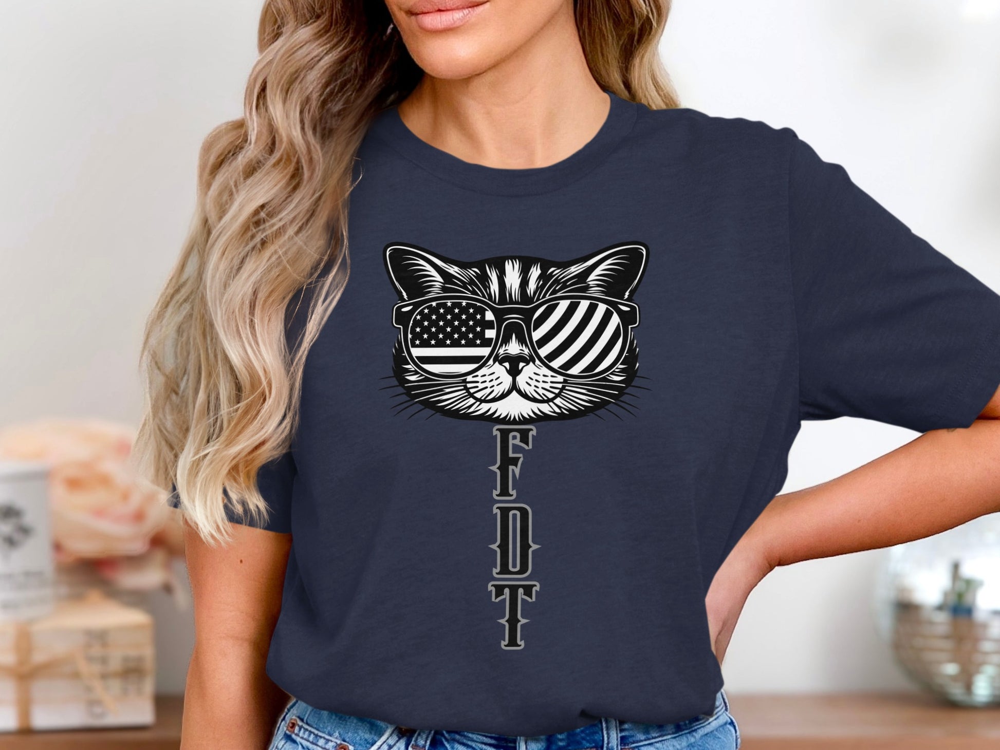 Cool Cat Wearing Sunglasses Graphic Tee Shirt product