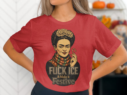 Festive Graphic Tee with Unique Holiday Message