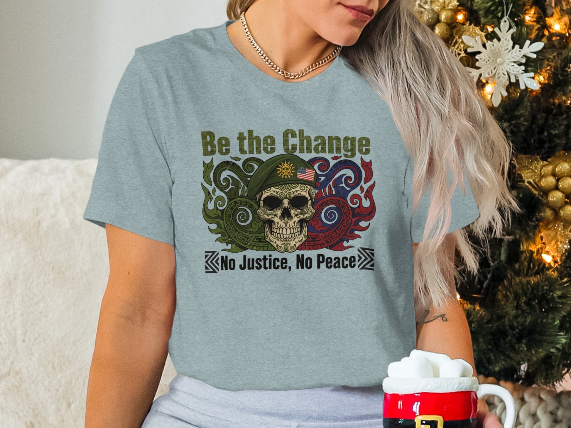 Be the Change No Justice No Peace graphic shirt