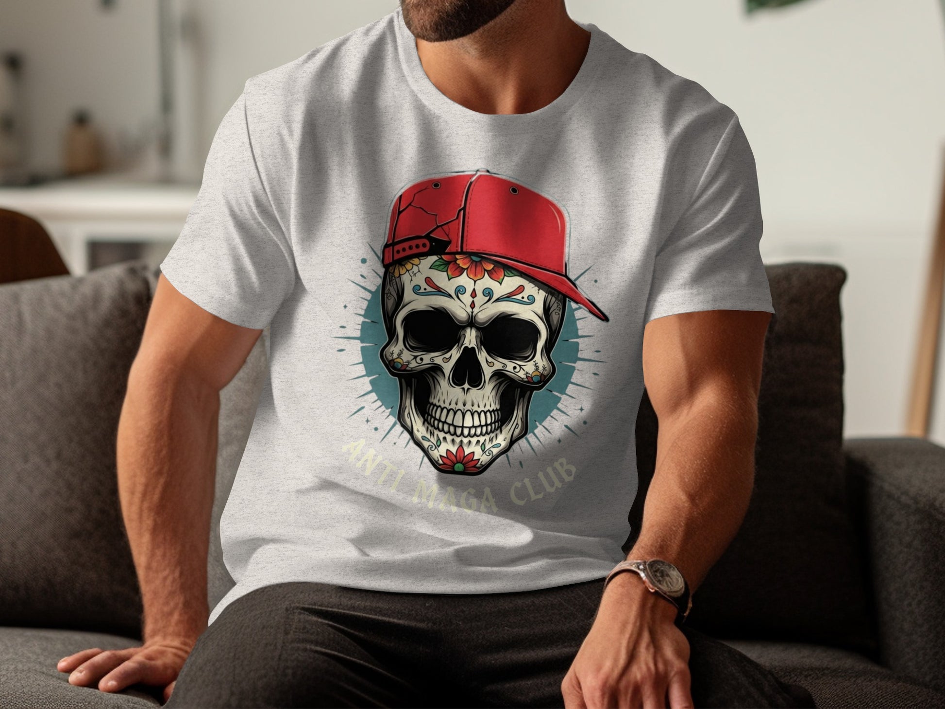 Anti Karma Club Skull Cap Design T-Shirt product