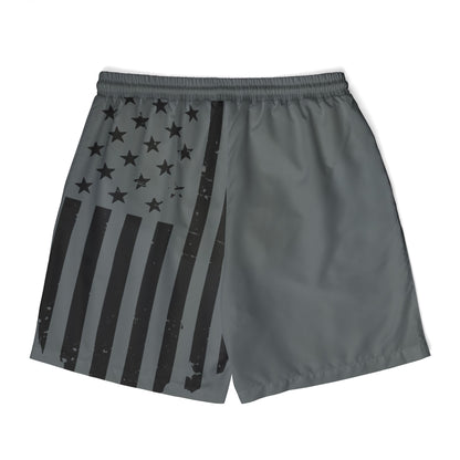 Patriotic Swim Shorts, 4th of July Swimwear, Unisex Beach Shorts, Fireworks Swim Trunks, Summer Pool Wear, Holiday Swim Attire