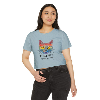 Pride crop top Proud Ally Festival Crop Top - Support Unity & Rise Together