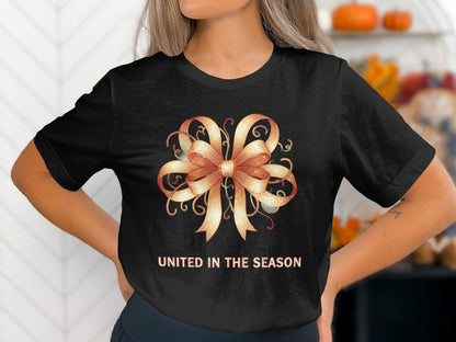 United in the Season Bow Design Shirt