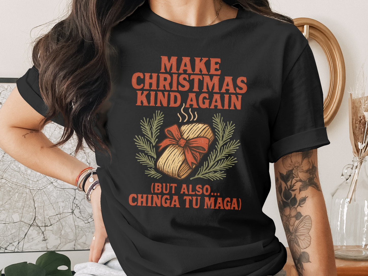 Make Christmas Kind Again Funny Graphic T-Shirt
