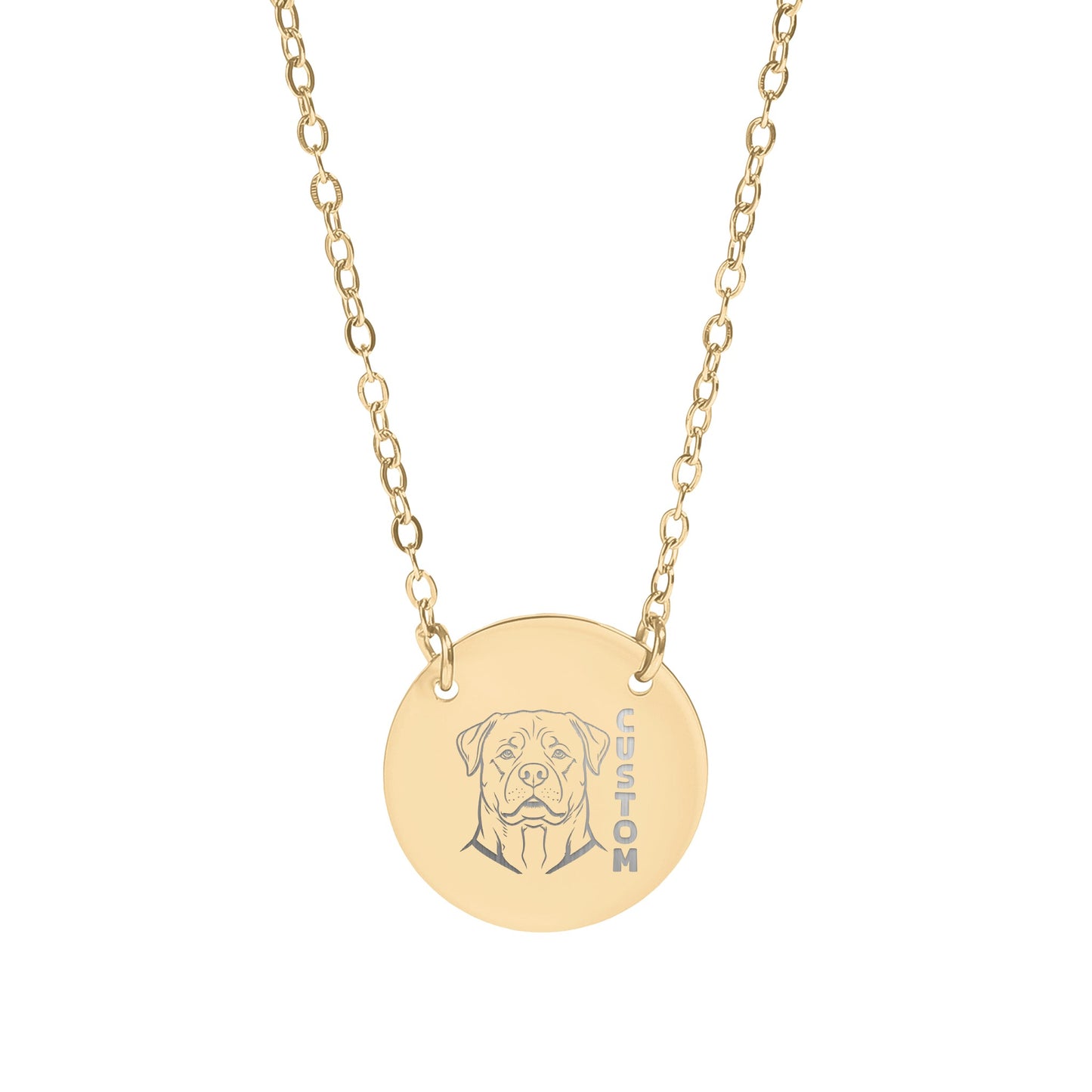 Rottweiler Dog Personalized Custom Necklace Pet Gift Idea