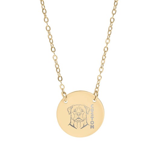 Rottweiler Dog Personalized Custom Necklace Pet Gift Idea