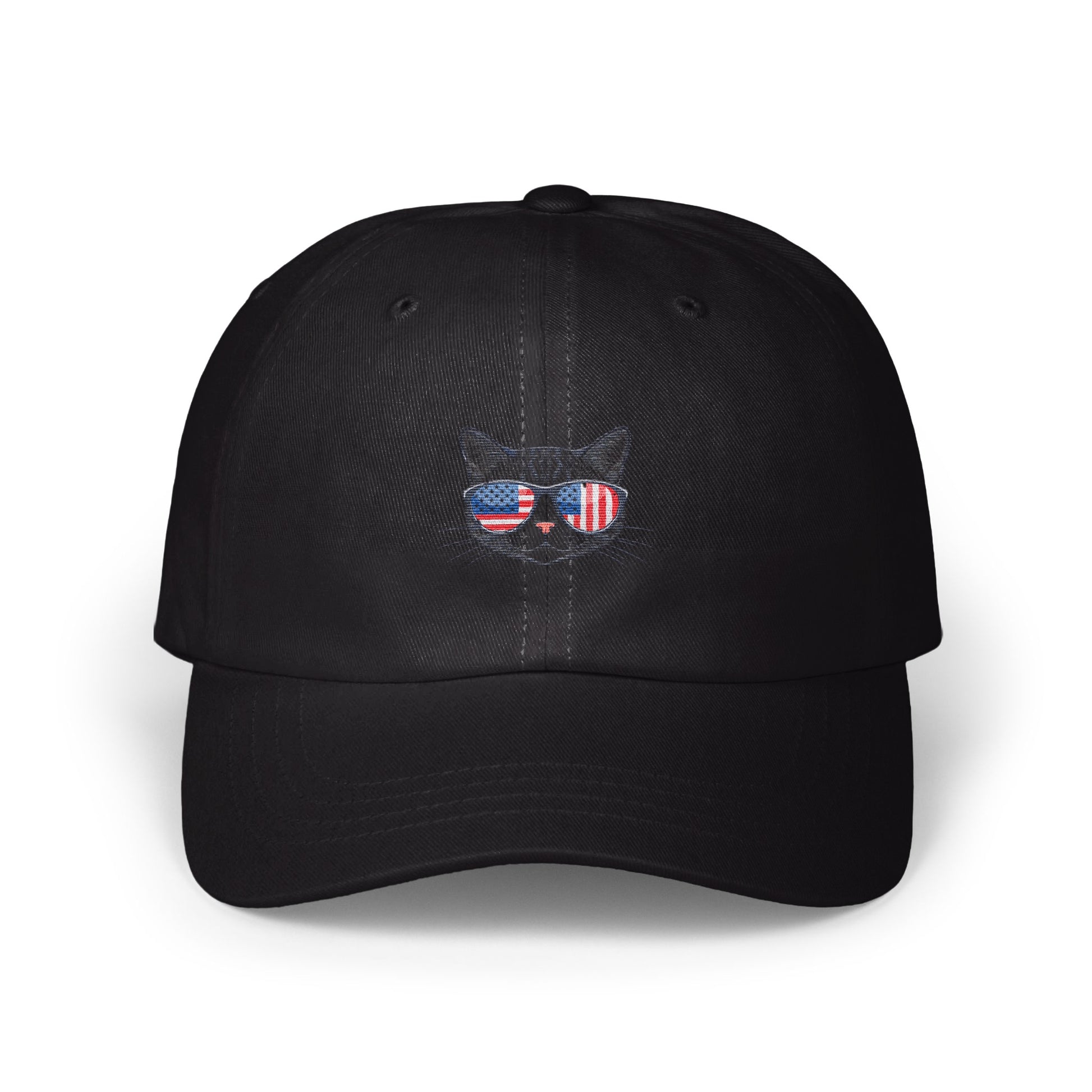 Patriotic Cat with USA Flag Sunglasses Hat product type