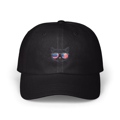 Patriotic Cat with USA Flag Sunglasses Hat product type