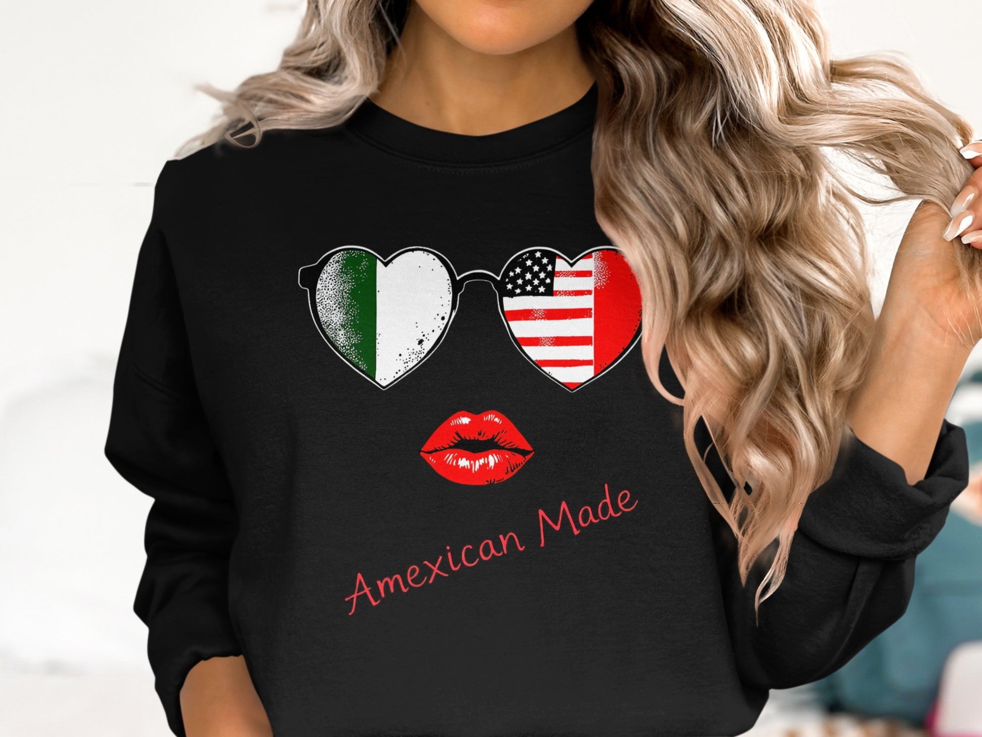 Amexican Made Heart Sunglasses Sweatshirt product type