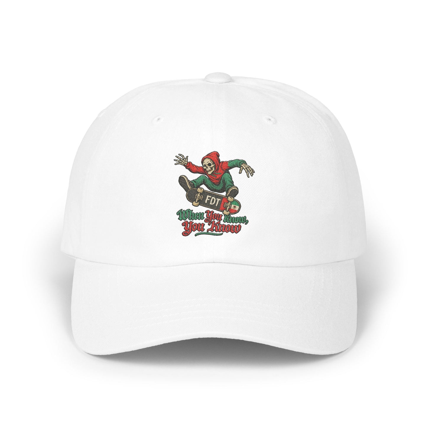 Skater Graphic White Hat FDT When You Know You Know product type
