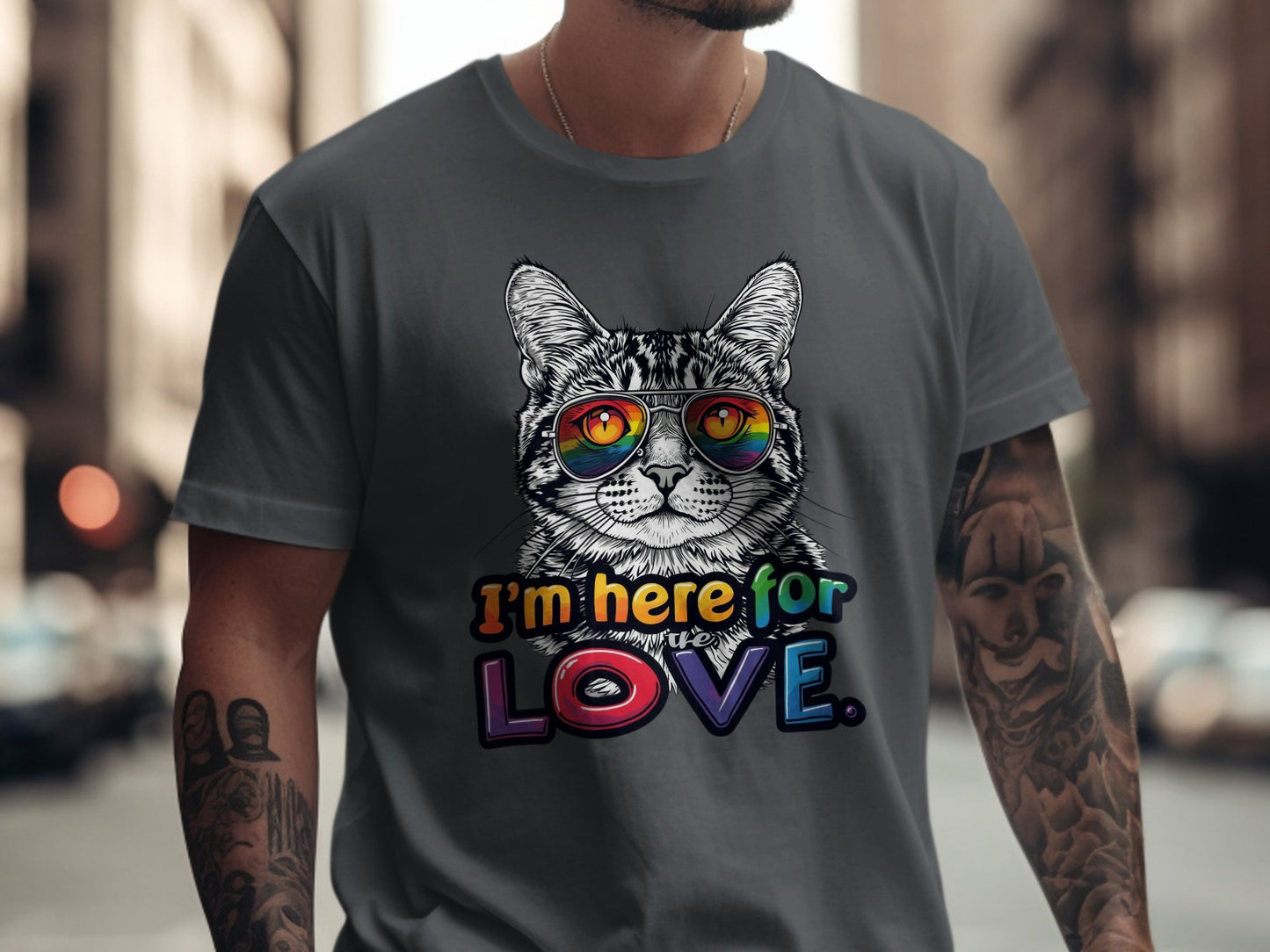 I'm here for Love Cat Graphic T-Shirt product