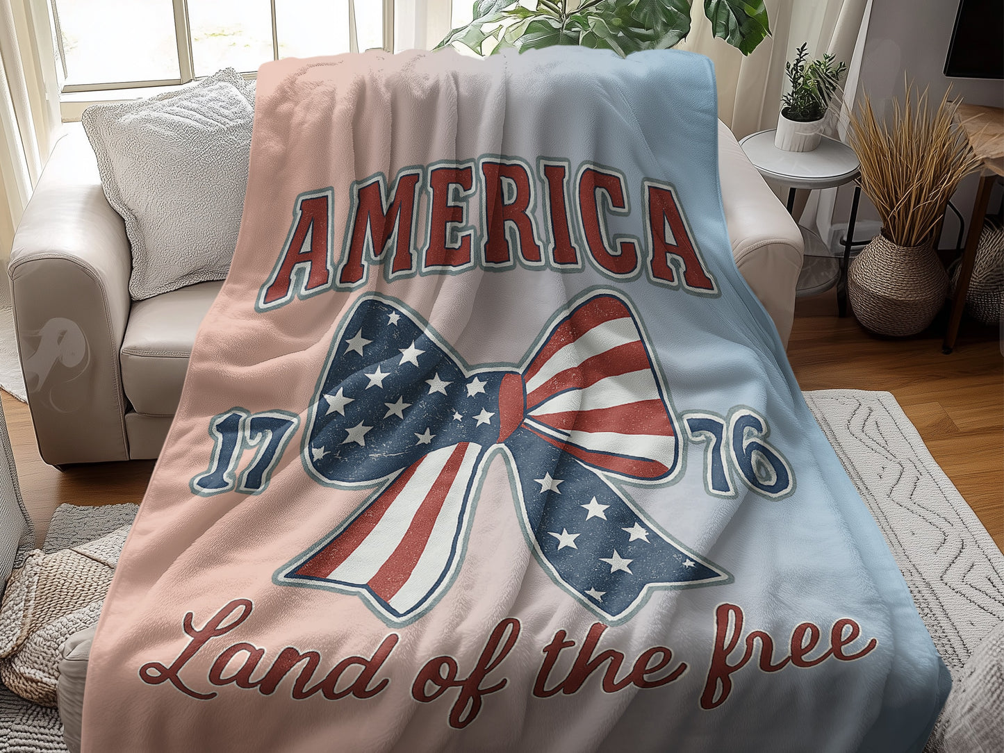 America Land of the Free 1776 Blanket product