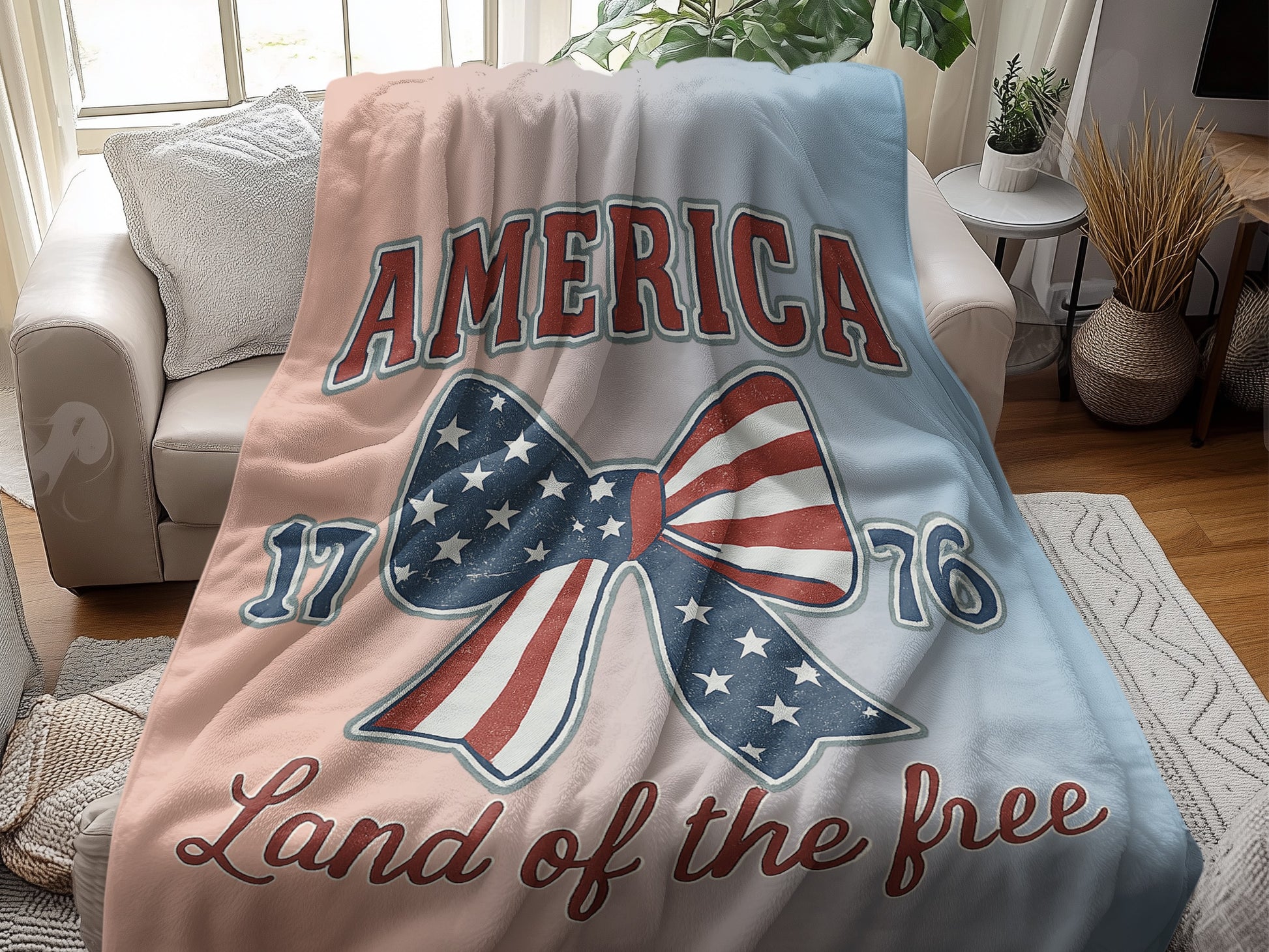 America Land of the Free 1776 Blanket product