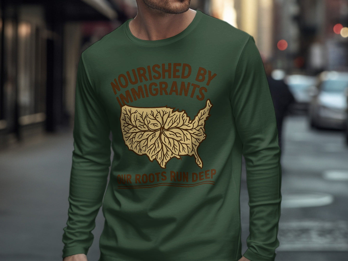 Nourished By Immigrants Our Roots Run Deep Shirt