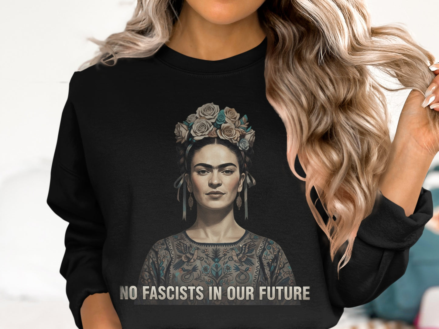 No Fascists In Our Future Graphic Crewneck