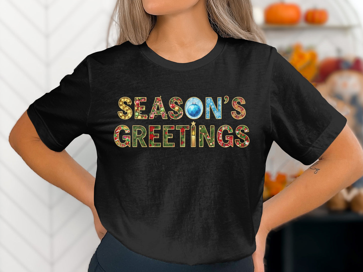 Festive Season's Greetings Graphic T-Shirt