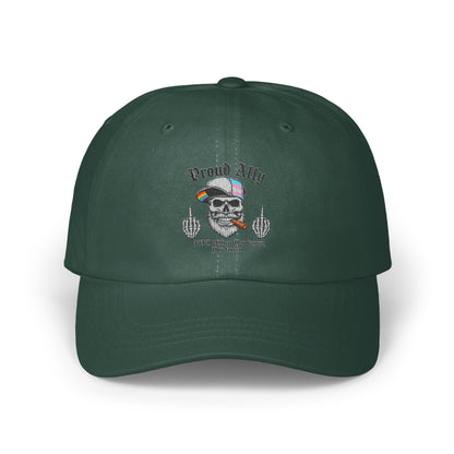 Proud Ally embroidered design green cap product
