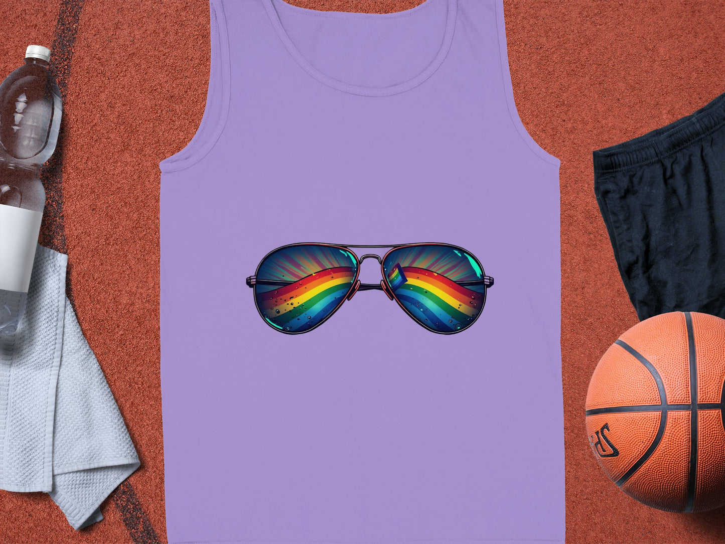 Stylish Retro Rainbow Sunglasses Tank Top product