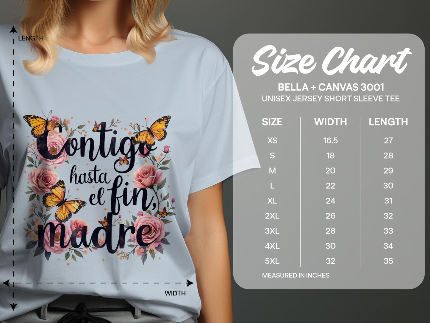 Contigo hasta el fin madre heartfelt inspirational t-shirt