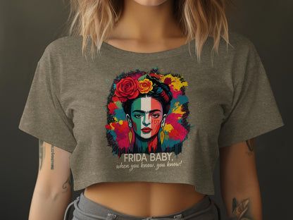 Frida Baby Colorful Artistic Women's Crop Top product