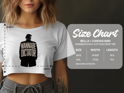 Wannabe Dictator Graphic Women's Crop Tee Product