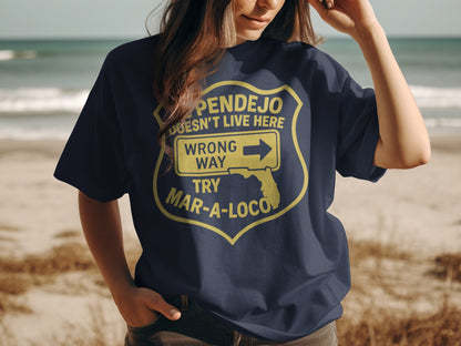 Try Mar-A-Loco Wrong Way Novelty Graphic T-Shirt product