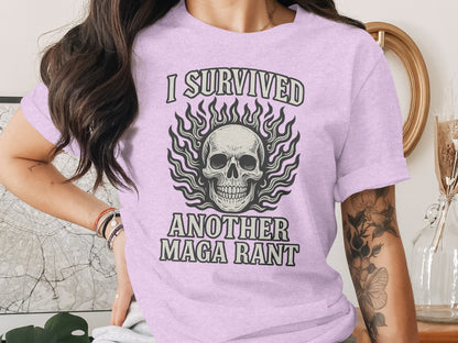 I Survived Another MAGA Rant Skull Graphic Shirt
