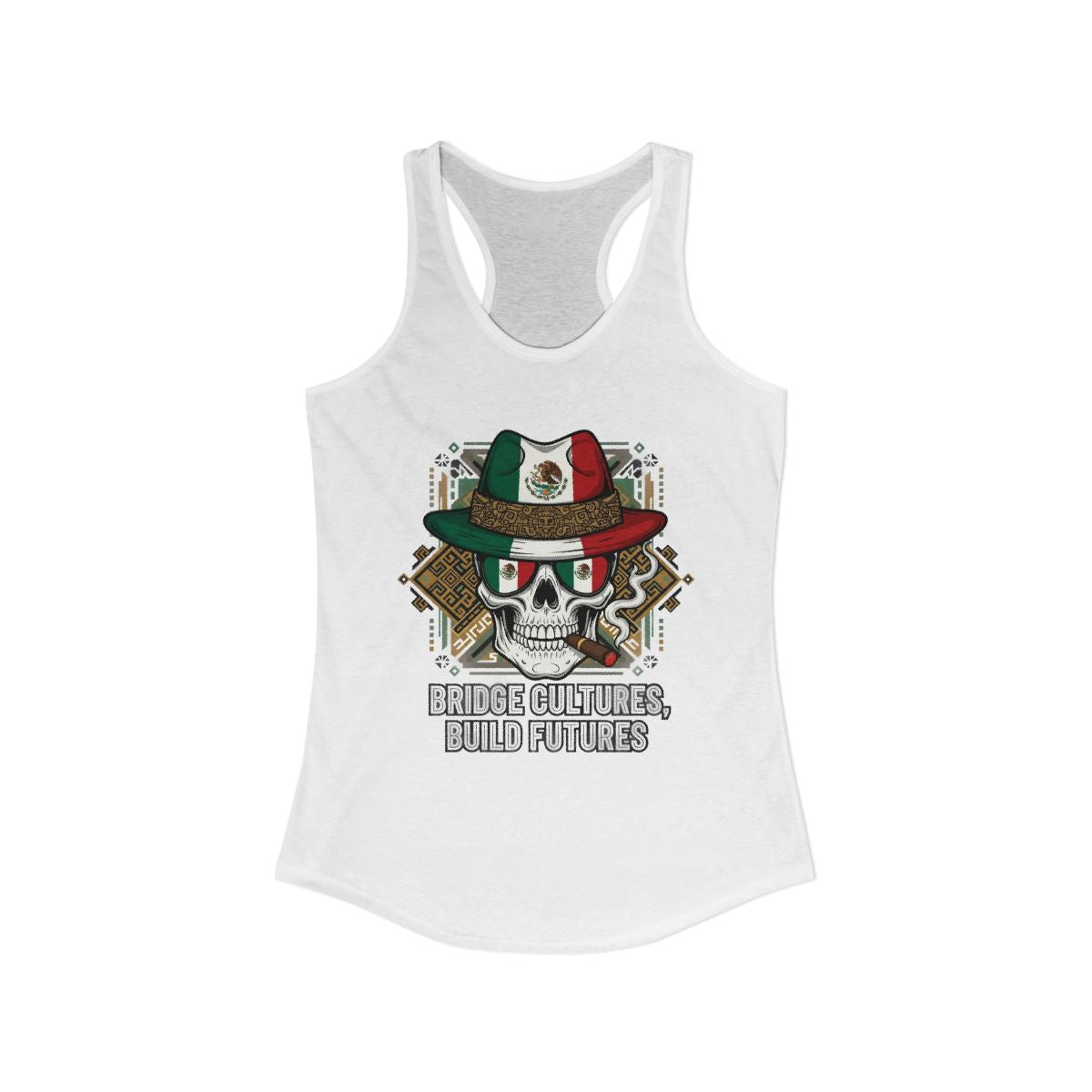 Bridge Cultures Build Futures Skull Tank Top