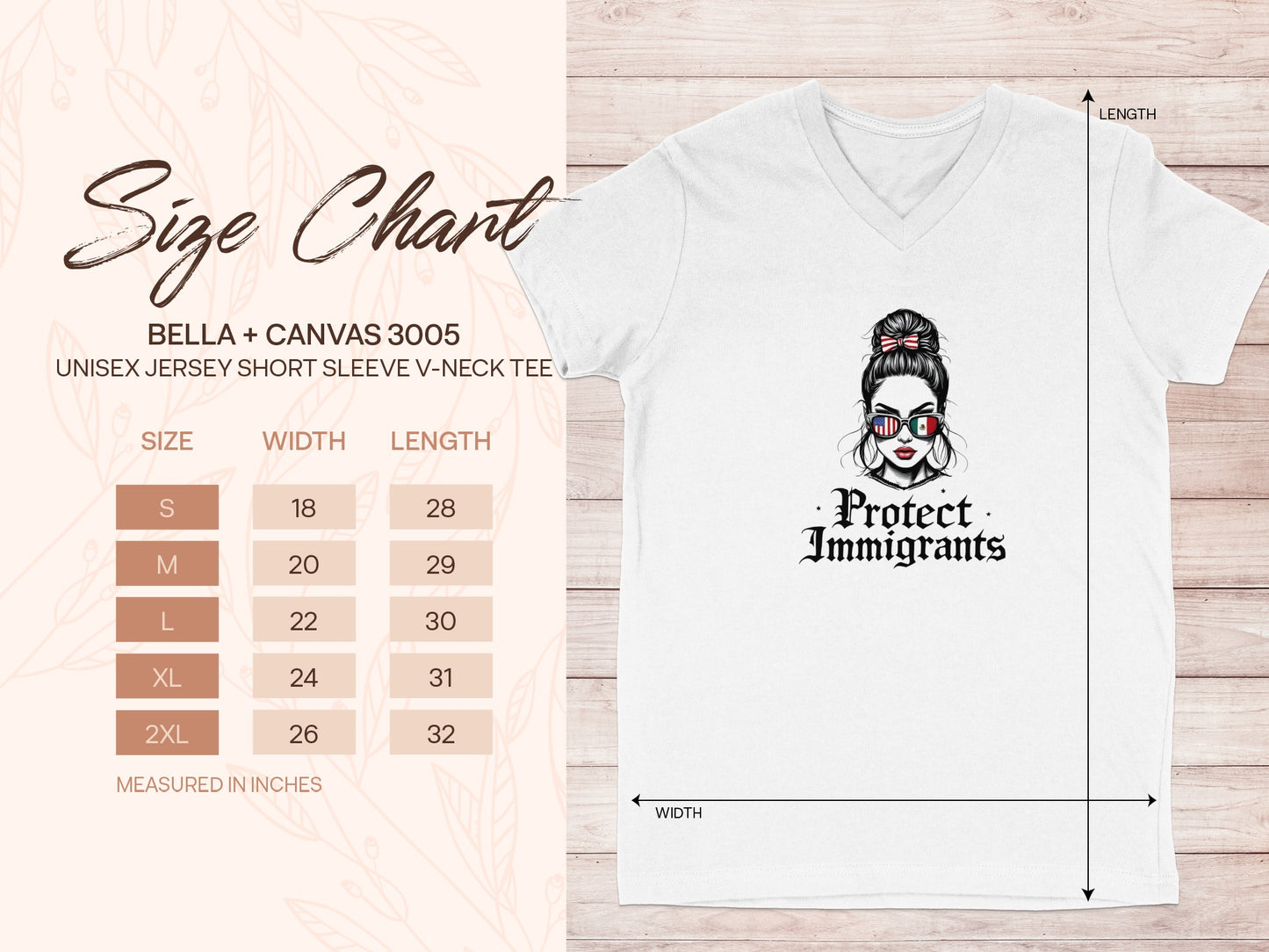 Protect Immigrants Short Sleeve V-Neck Tee product type