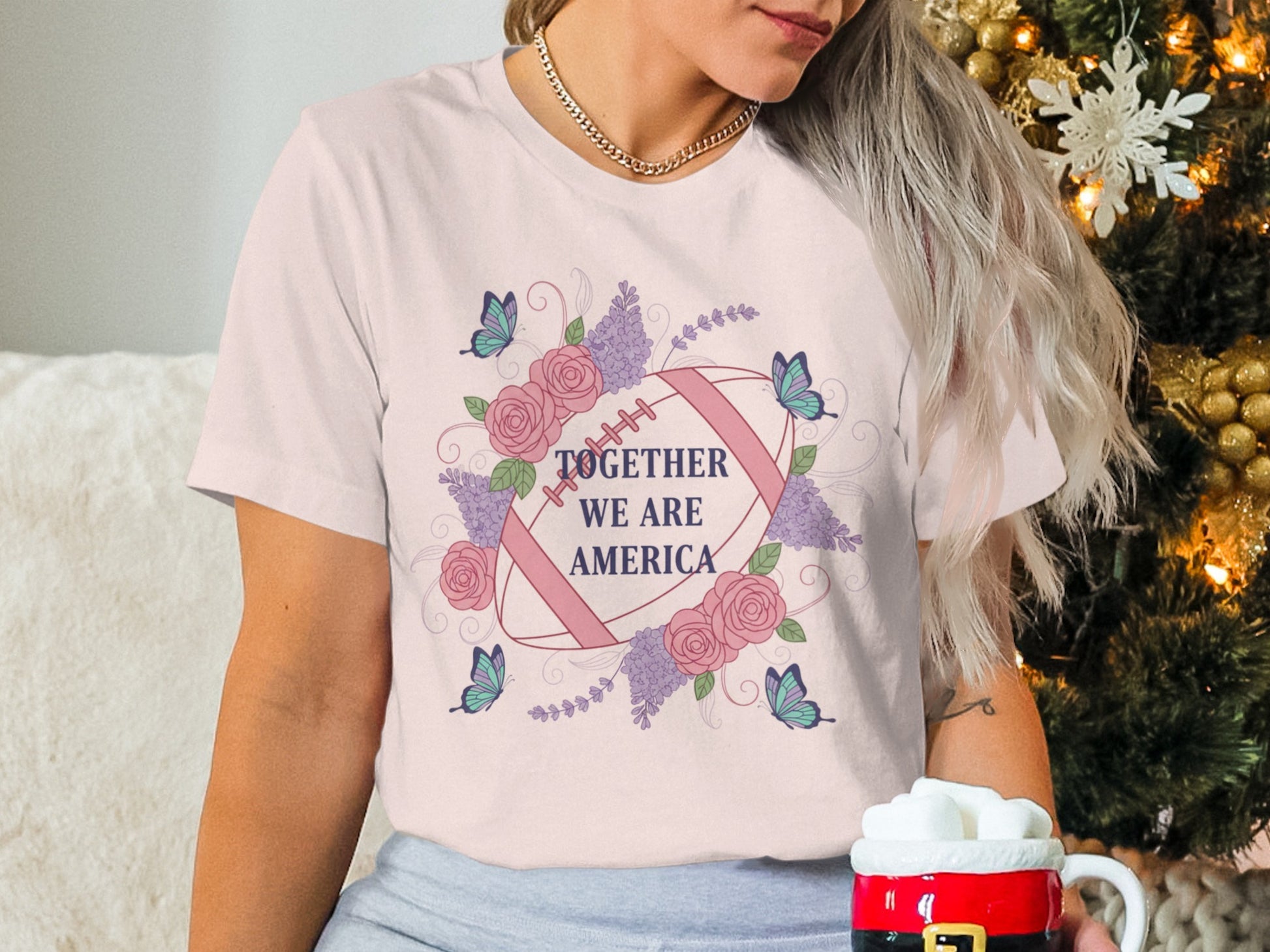 Together We Are America Butterflies and Flowers Shirt