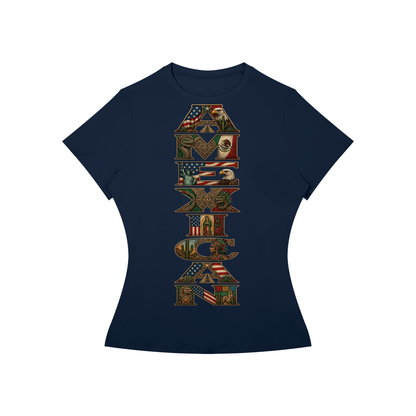 AMEXICAN Pride FDT Subtle Women’s Slim Fit Performance T-Shirt