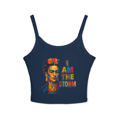 Empowering Frida Kahlo Tank Top | Women's Spaghetti Strap Tee, Inspirational Summer Top, Art Apparel, Gift for Her, Boho Style