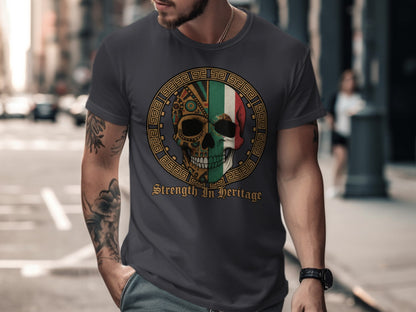 Strength In Heritage Skull T-Shirt Trendy Apparel