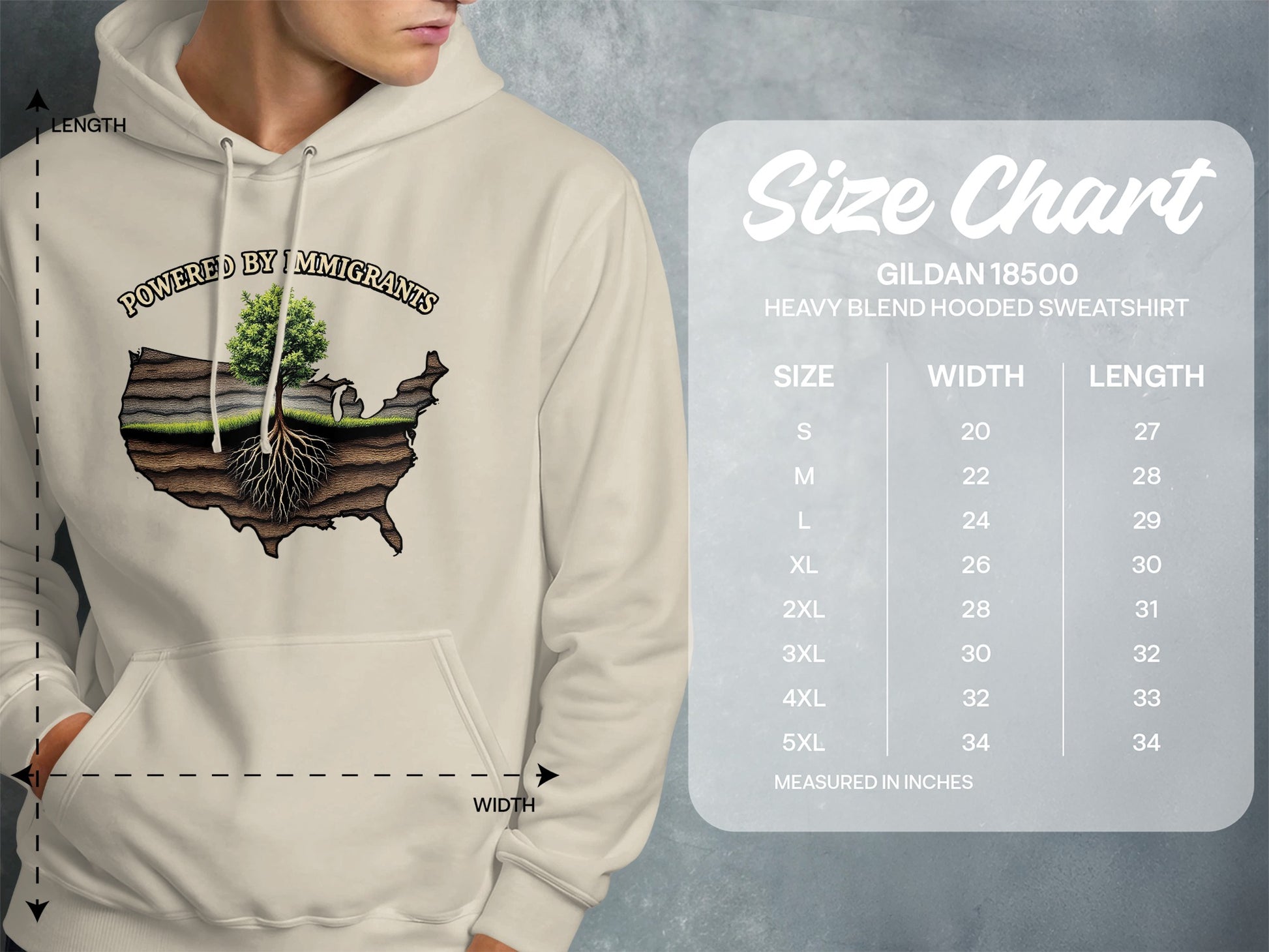 Powered by Immigrants Hooded Sweatshirt product